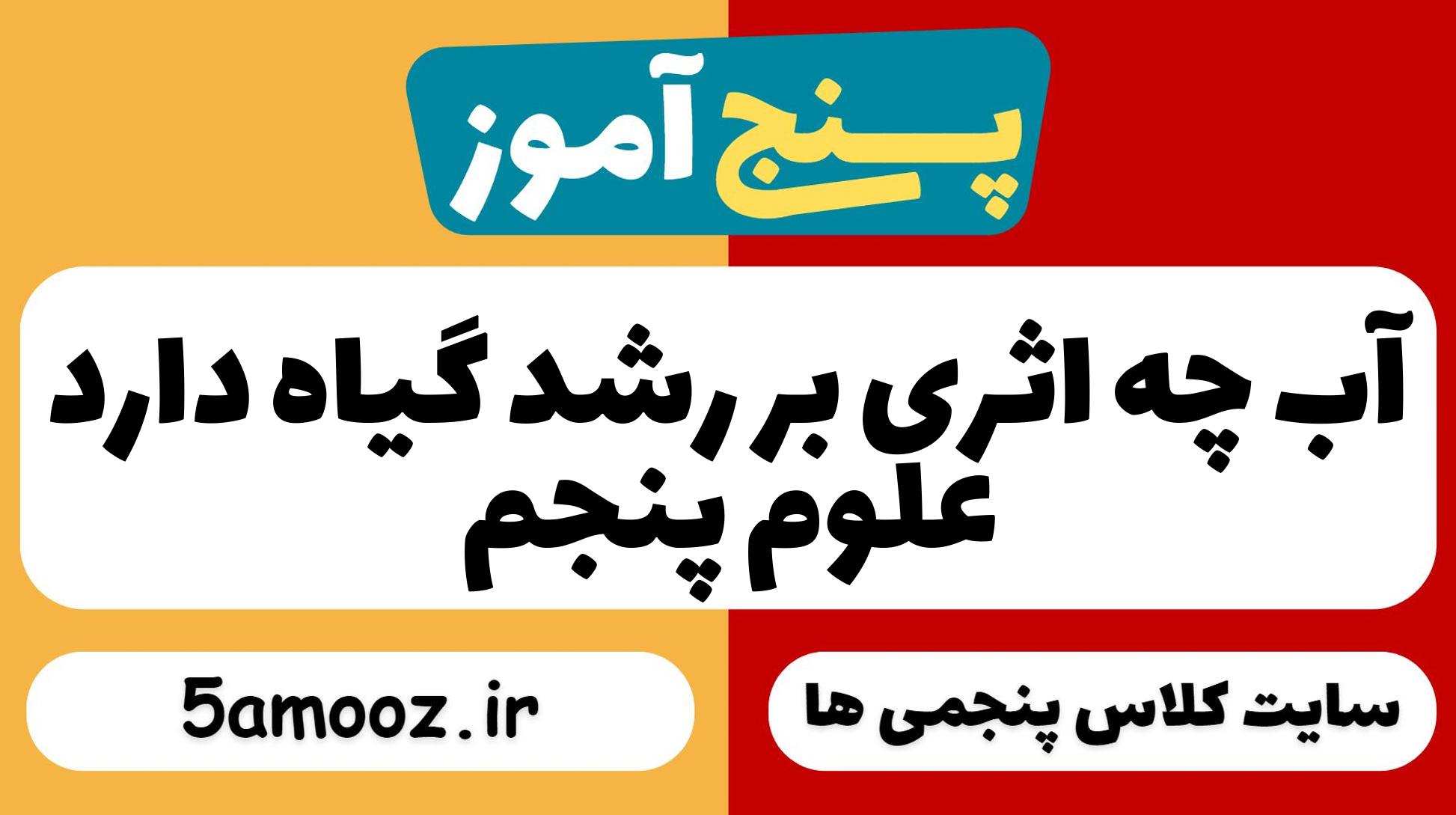 آب چه اثری بر رشد گیاه دارد