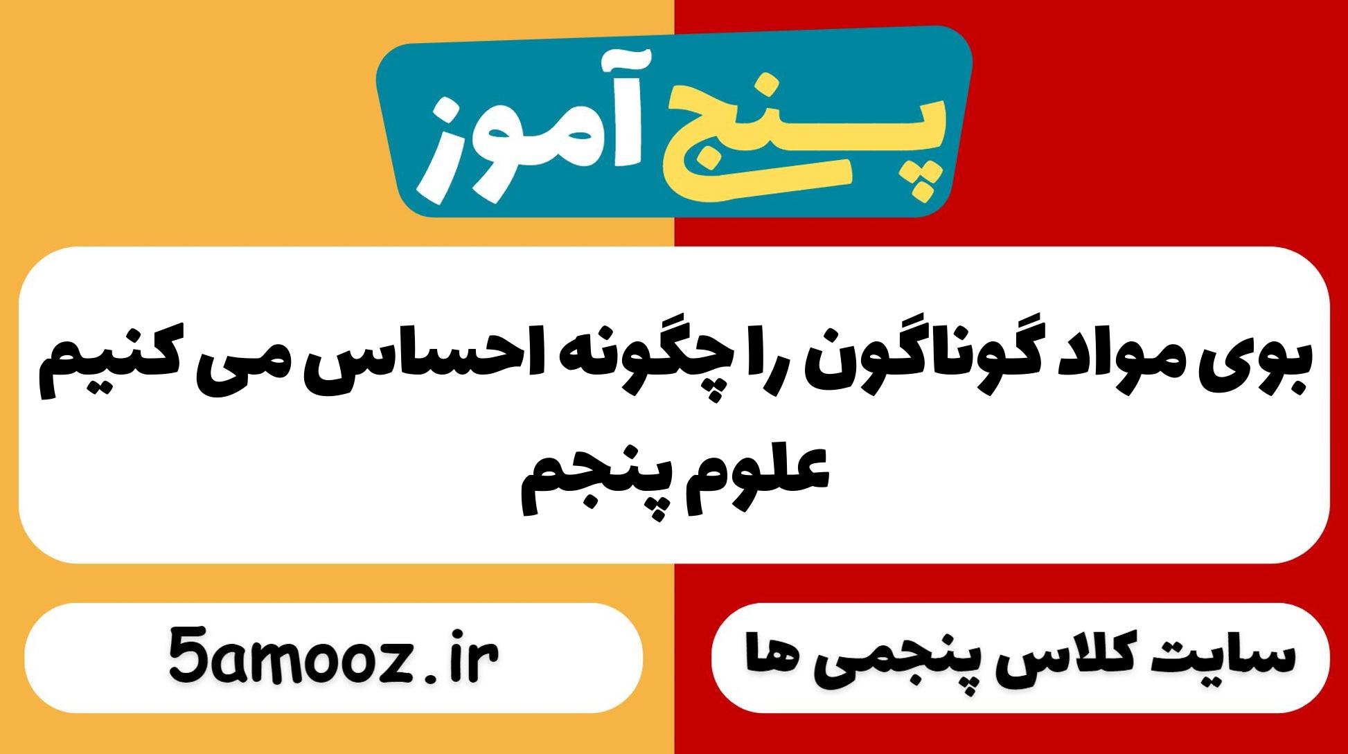 بوی مواد گوناگون را چگونه احساس می کنیم