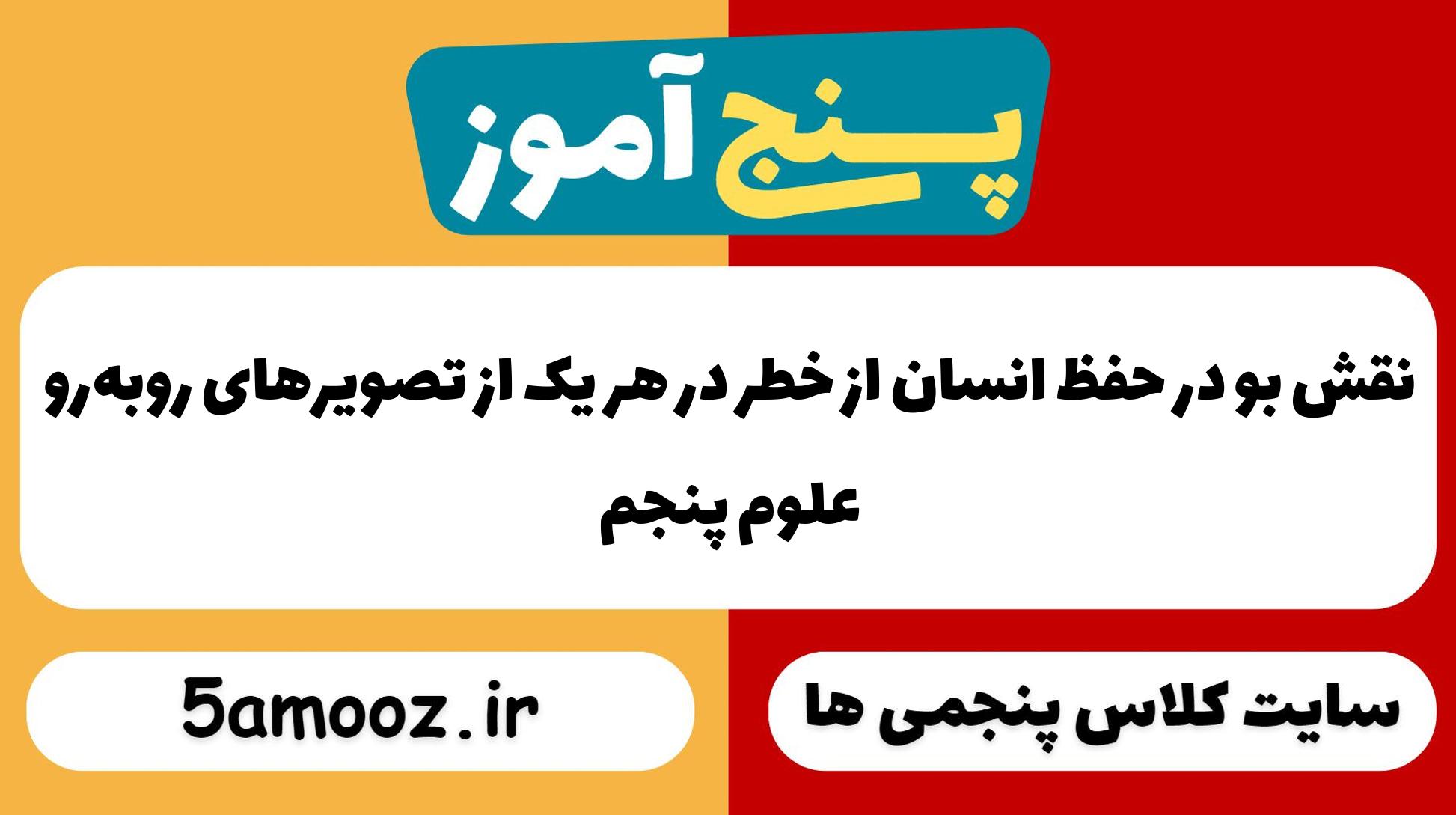 نقش بو در حفظ انسان از خطر در هر یک از تصویرهای روبه‌رو